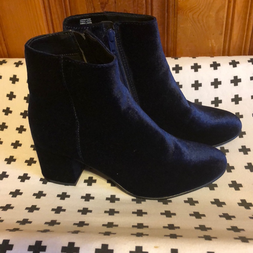 Steve Madden Blue Velvet Ankle Boots
